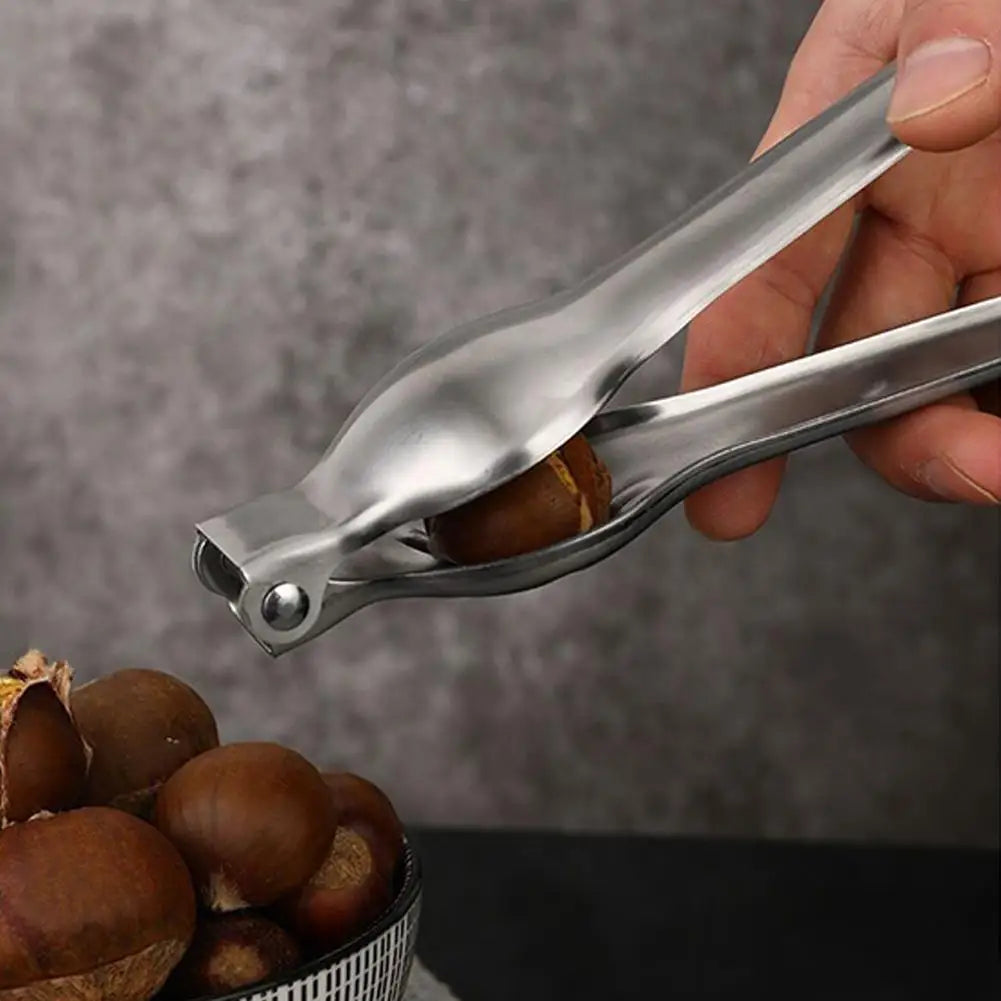 2 In 1 Stainless Steel Quick Chestnut Opener Quick Clip Walnut Pliers Cutter Nut Cracker Kitchen Gadgets Tool Accessories