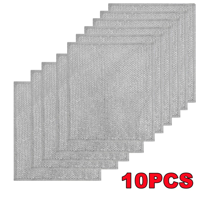 10-1pc Magic Cleaning Cloth Thickened Double -sided Metal Steel Wire Rags Kitchen Dish Pot Washdishing Cloths Towel Clean Tools