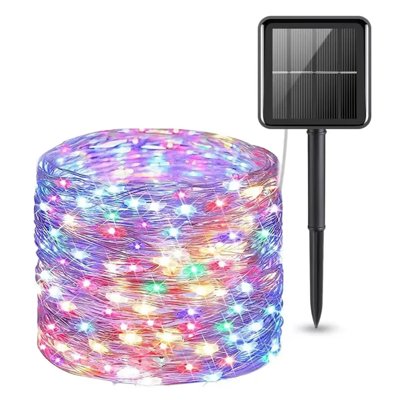 1PC Warm Solar String Lights Outdoor Waterproof 8 Modes LED Twinkle Lights Garden Yard Tree Wedding,Solar Fairy Lights ﻿