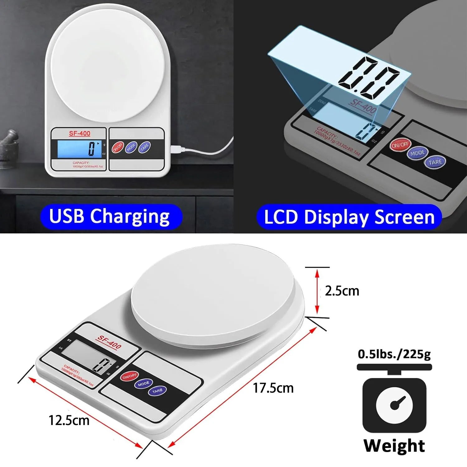 Digital Kitchen Scale LED Display 5kg/1g High-Precision Electronic Scales Home Jewelry Food Snacks Weighing Baking Tools