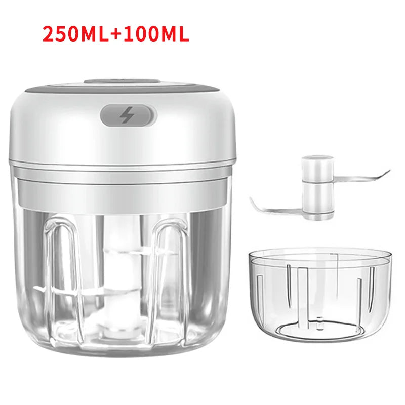 HiPiCok Meat Grinder Electric Garlic Crusher Food Chopper Mini Garlic Press Vegetable Chopper Masher Machine USB Kitchen Gadgets