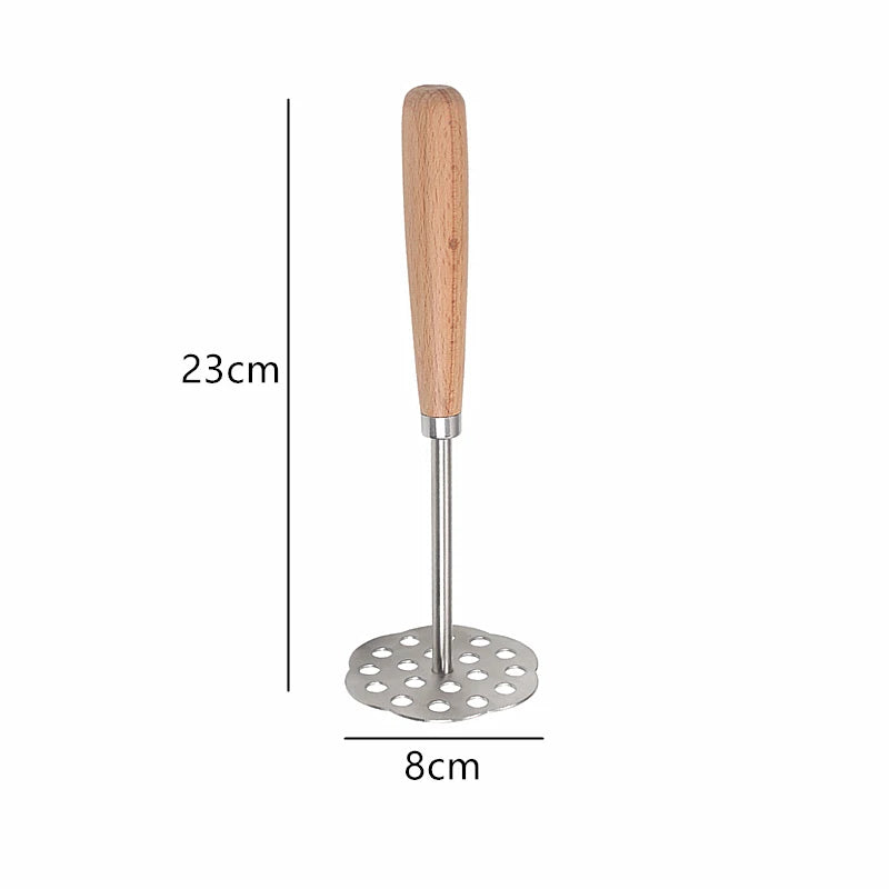 Home Stainless Steel Potato Masher Manual Food Crusher Smooth Garlic Presser Pumpkin Ricer Kitchen Gadgets Household Utensils