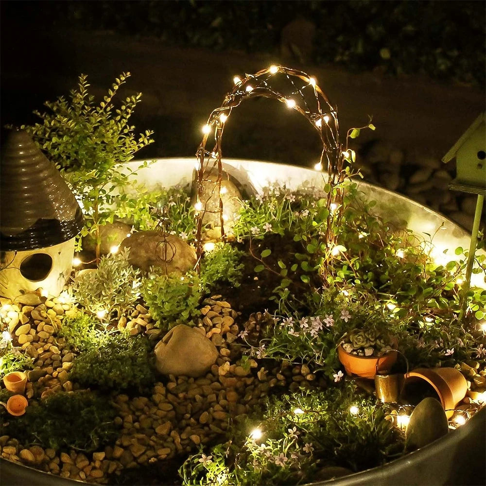 1PC Warm Solar String Lights Outdoor Waterproof 8 Modes LED Twinkle Lights Garden Yard Tree Wedding,Solar Fairy Lights ﻿