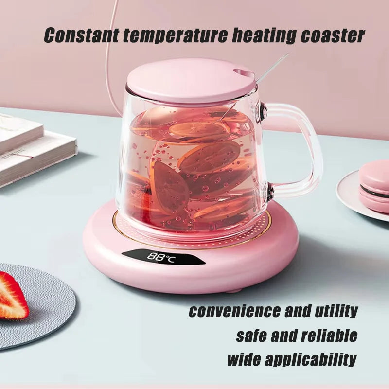 Xiaomi Thermostatic Heating Coaster USB Home Heating Cup Coaster 3-speed Adjustment Heating 55 Degrees Constant Temperature New