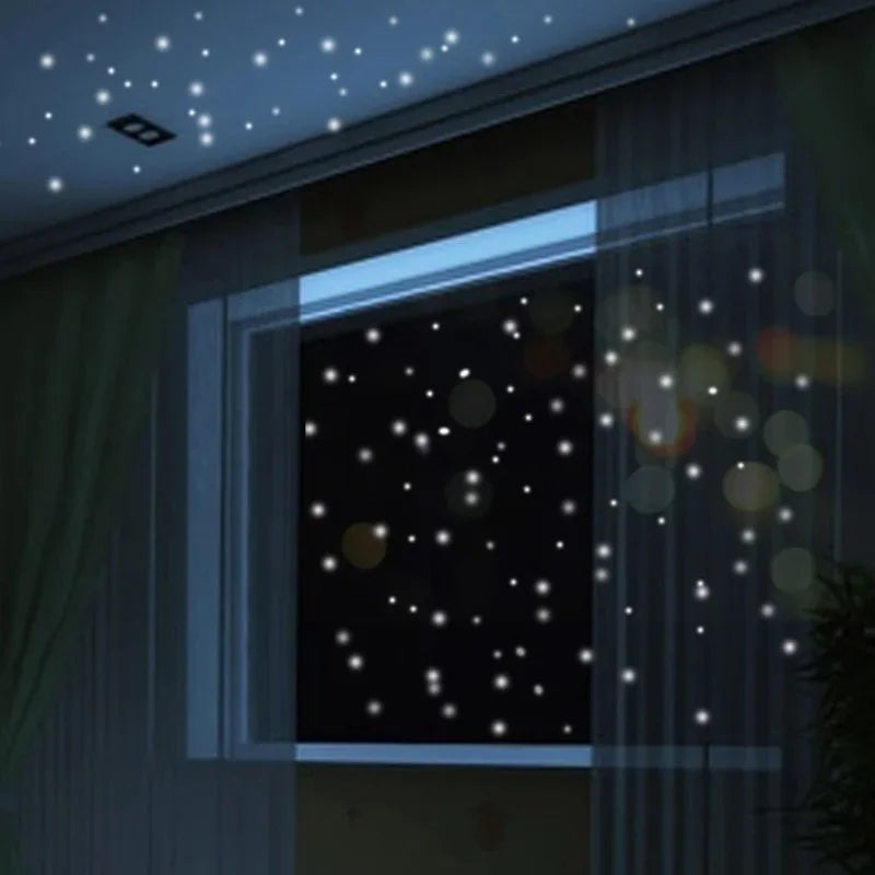 407pcs Luminous Wall Stickers Wall Decor Glow In The Dark Star Vinyl Sticker for Kid Room Creative Fluorescent Party Decoration