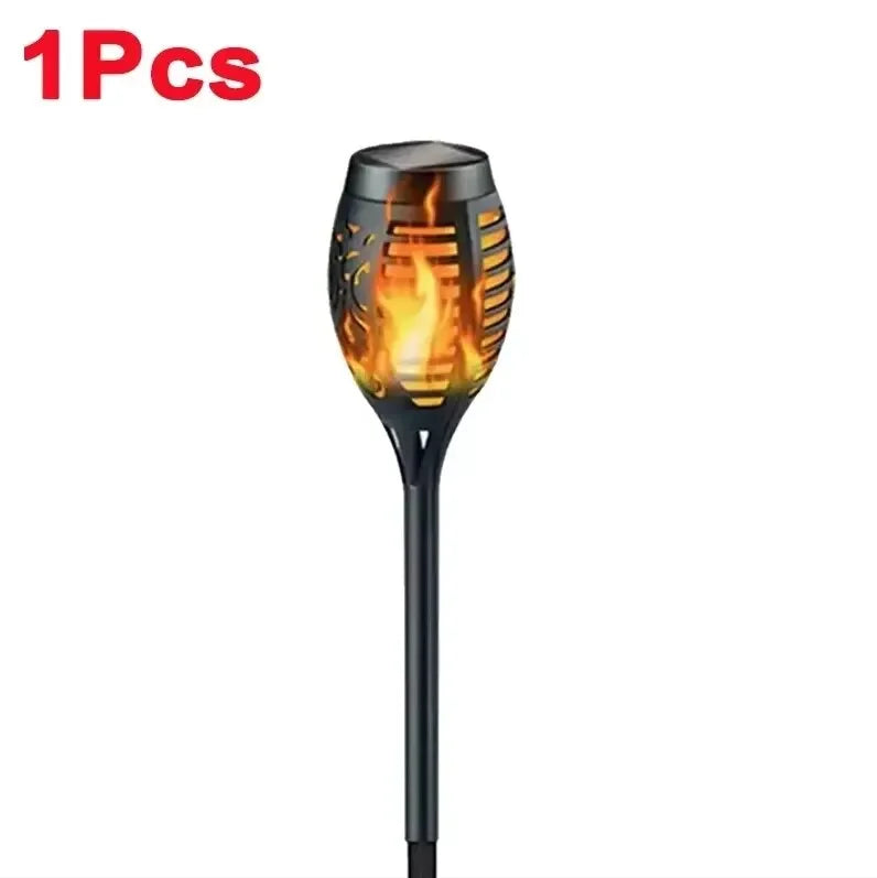 12LED Solar Flame Torch Light Flickering Light Waterproof Garden Decoration Outdoor Lawn Path Yard Patio Floor Lamp