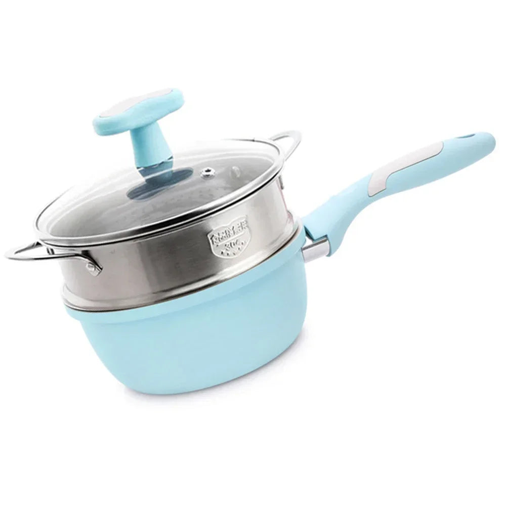 Maifan Stone Kitchen Soup Non-Stick Frying Pan Set  Pot Milk Pan with  Handle Lid Pot Cookware Set Cooking Utensils for Kitchen