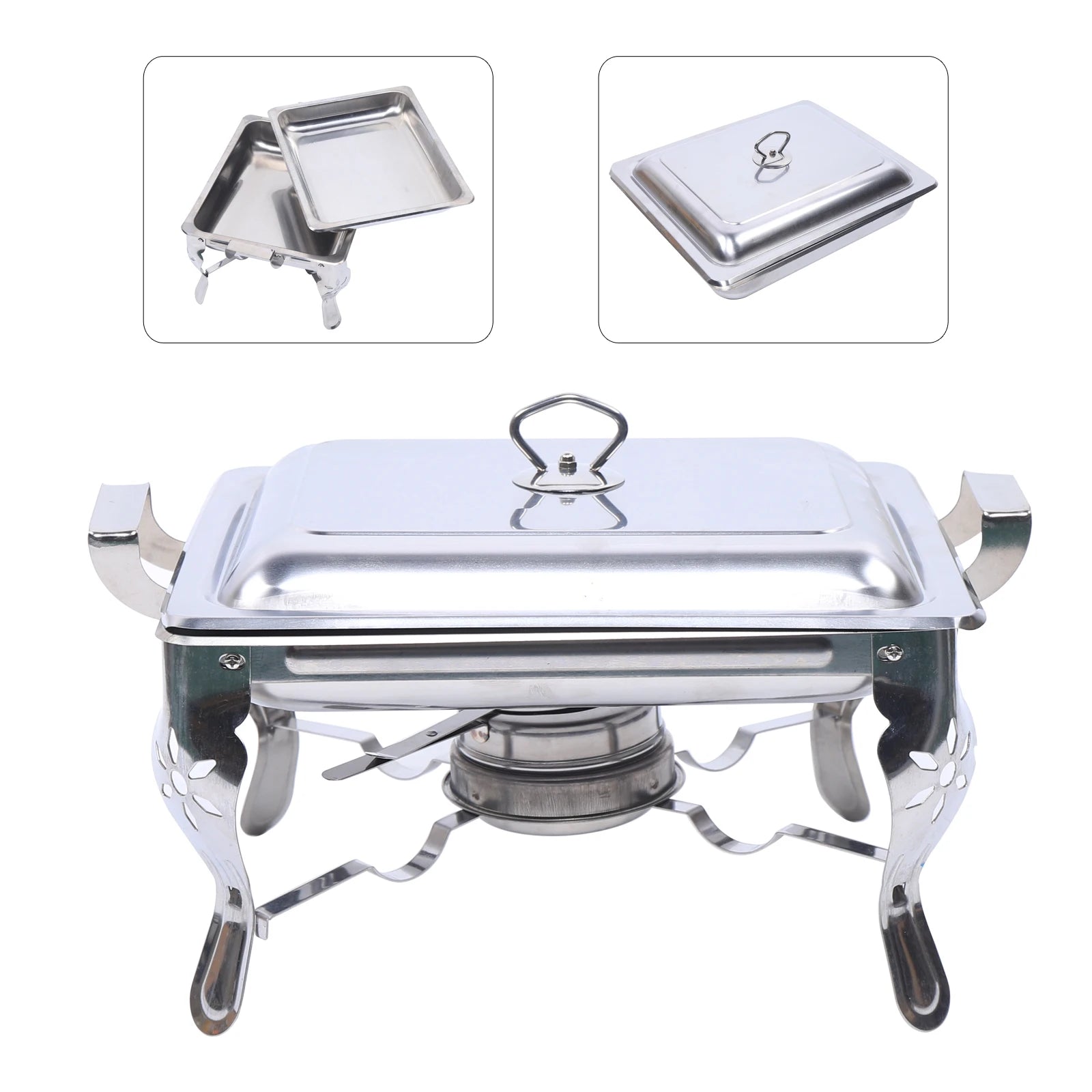 6L Dining Stove Heat Containers Chafing Dish Containers Food Warmer For Kitchen Buffet Plate Banquet