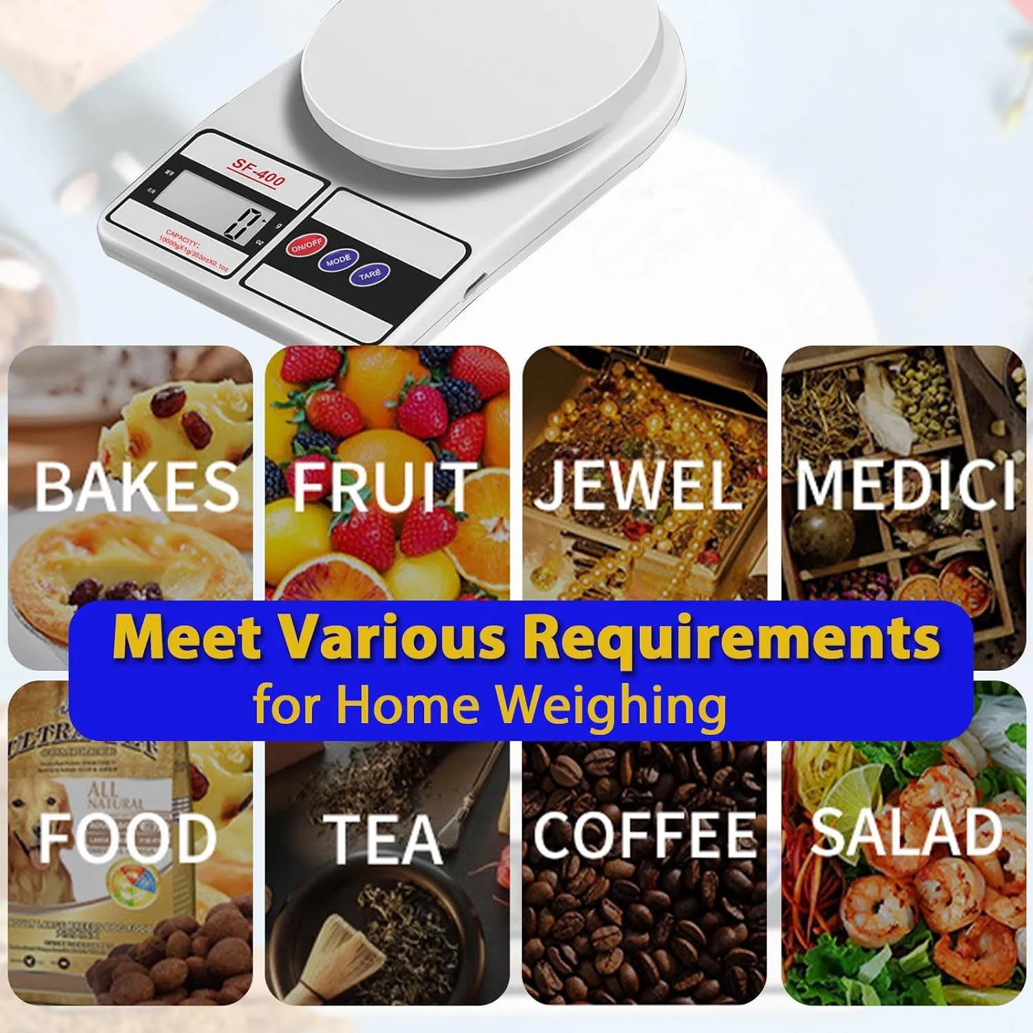 Digital Kitchen Scale LED Display 5kg/1g High-Precision Electronic Scales Home Jewelry Food Snacks Weighing Baking Tools