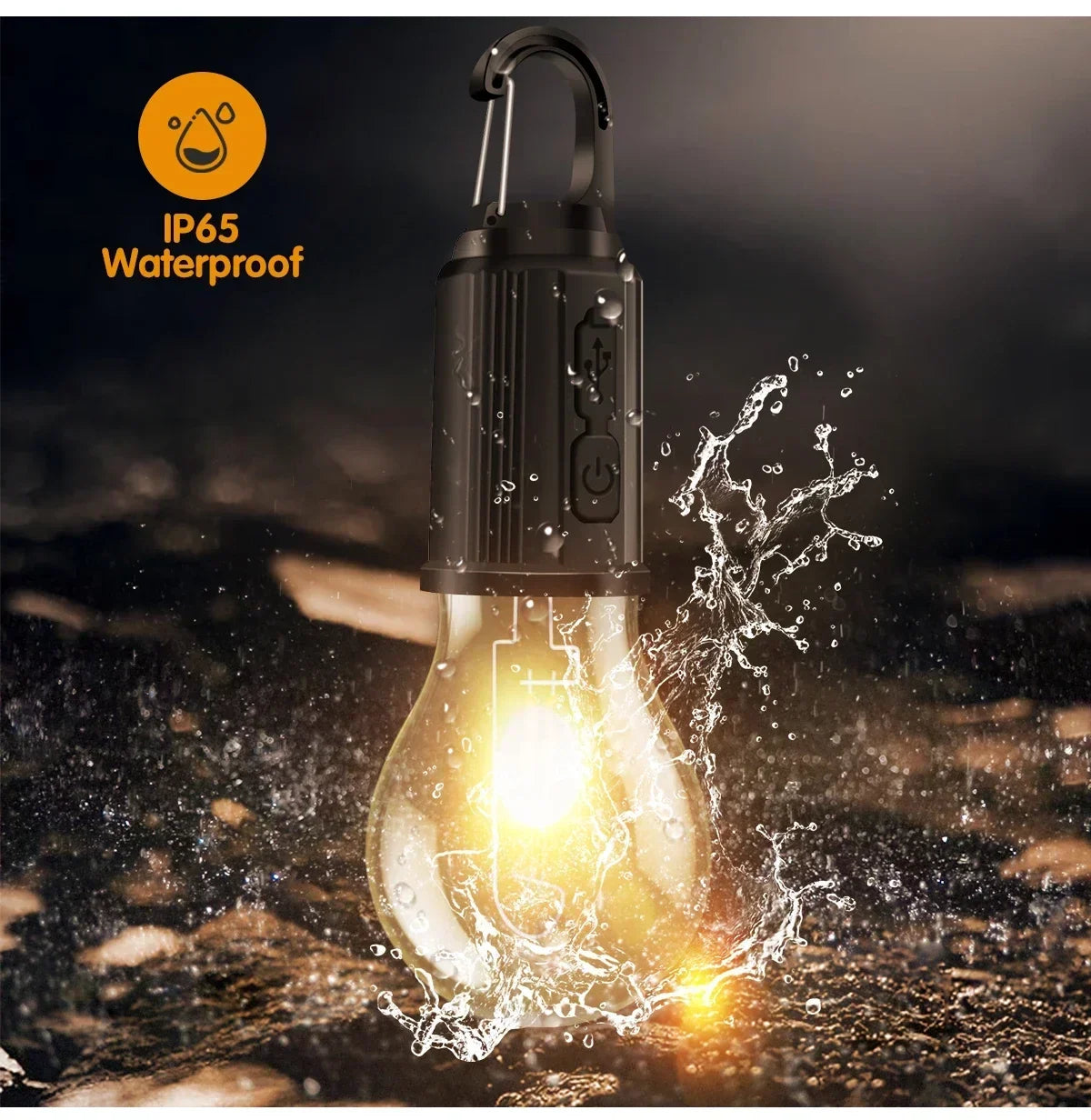 Outdoor USB Rechargeable LED Lamp Bulbs High Brightness Emergency Light Hook Up Camping Fishing Portable Lantern Night Lights