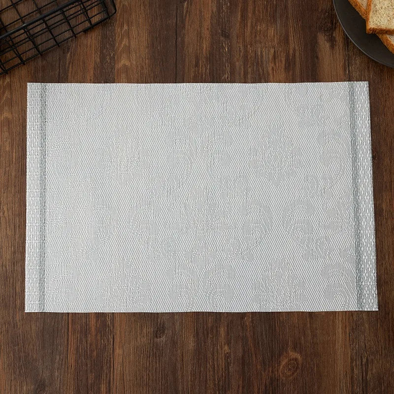 2/4/6PCS Place Mats Washable Easy To Clean Vinyl Dining Table Pads Durable PVC Weave Table Mats for Camp Party Hotel Home Decor