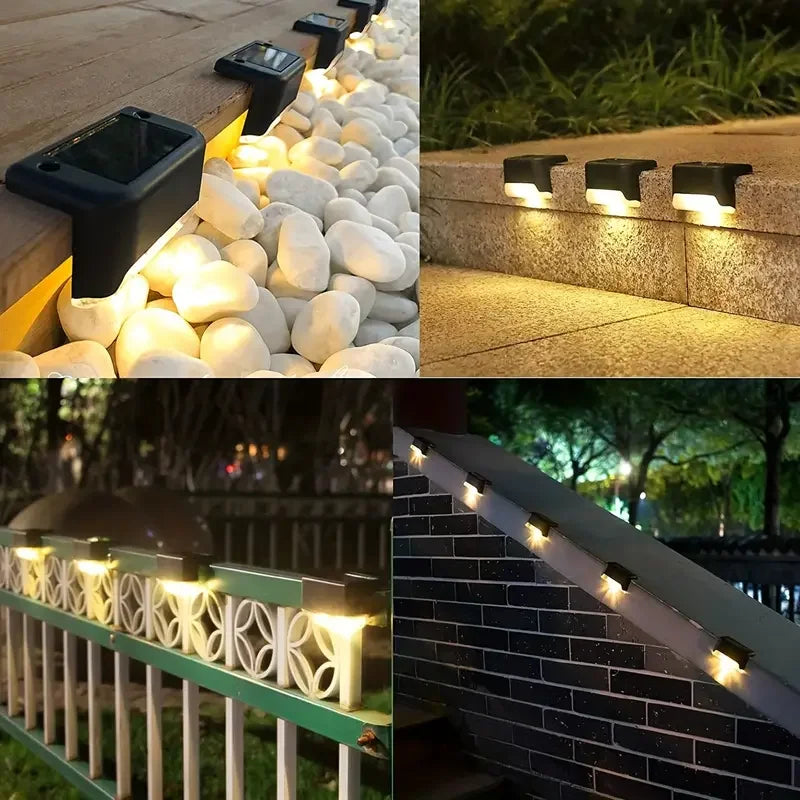 4-PCS Solar LED Ladder Lights Are Durable, Energy-Saving, Waterproof, And Very Suitable For Outdoor Steps, Fences, Etc