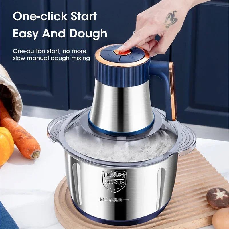 5L Electric Meat Grinders 304Stainless Steel Home Food Crusher Multifunctional Vegetable Slicer Chopper Mincer BabyFoodProcessor