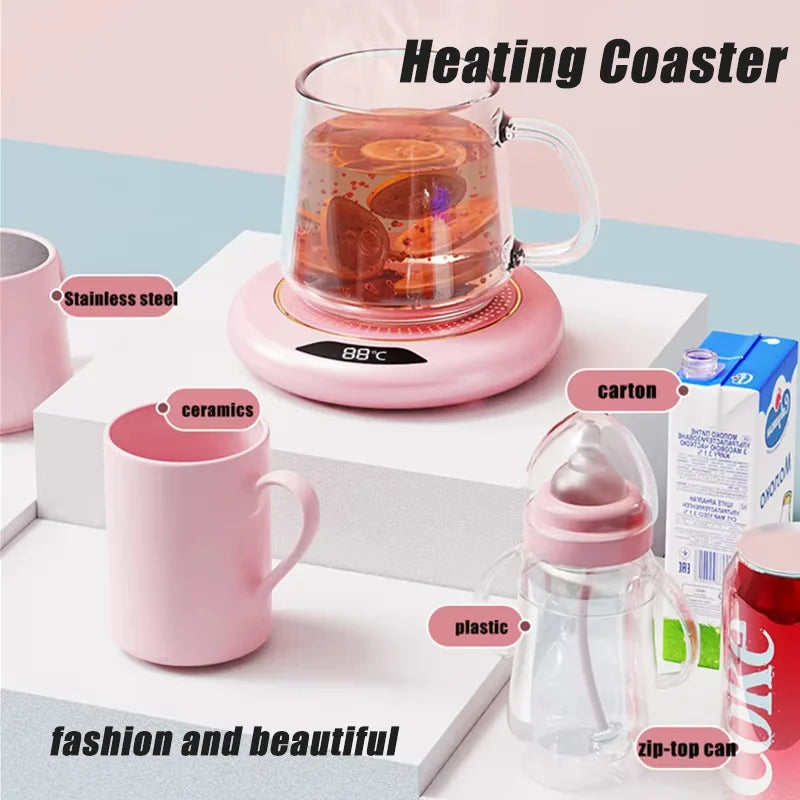 Xiaomi Thermostatic Heating Coaster USB Home Heating Cup Coaster 3-speed Adjustment Heating 55 Degrees Constant Temperature New